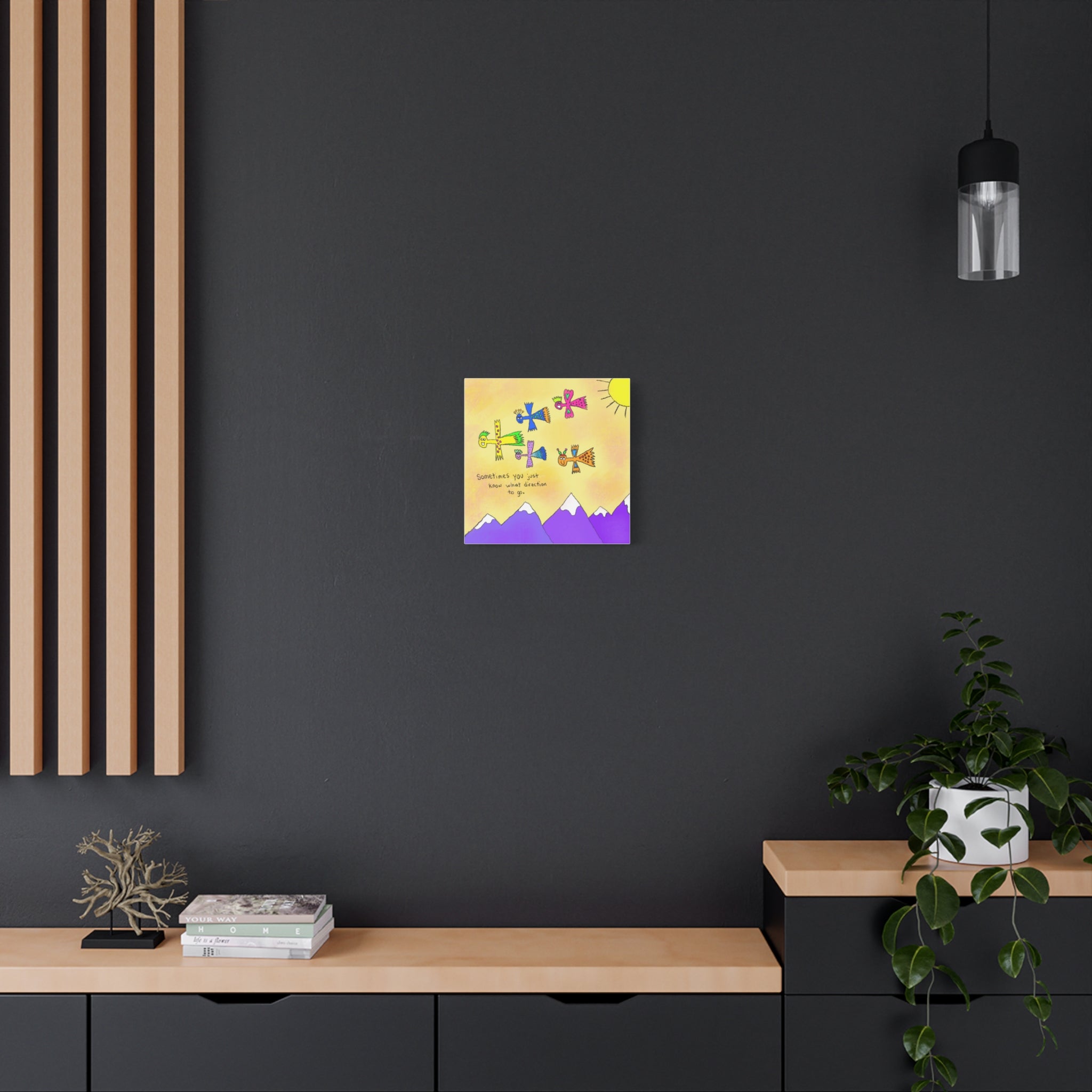 Inspirational Canvas Art "Sometimes You Just Know" — Whimsical Illustration