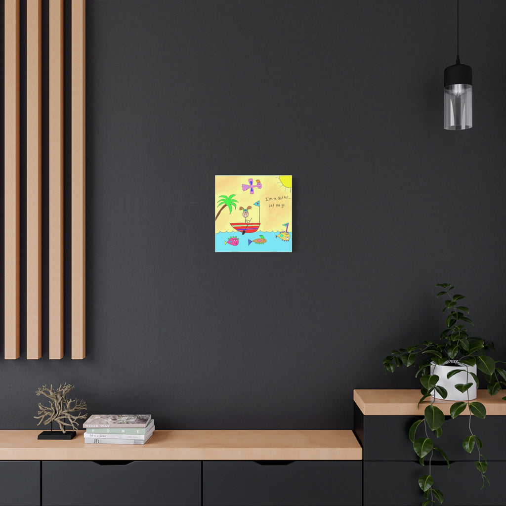 Inspirational Canvas Art "I’m A Drifter" — Whimsical Illustration