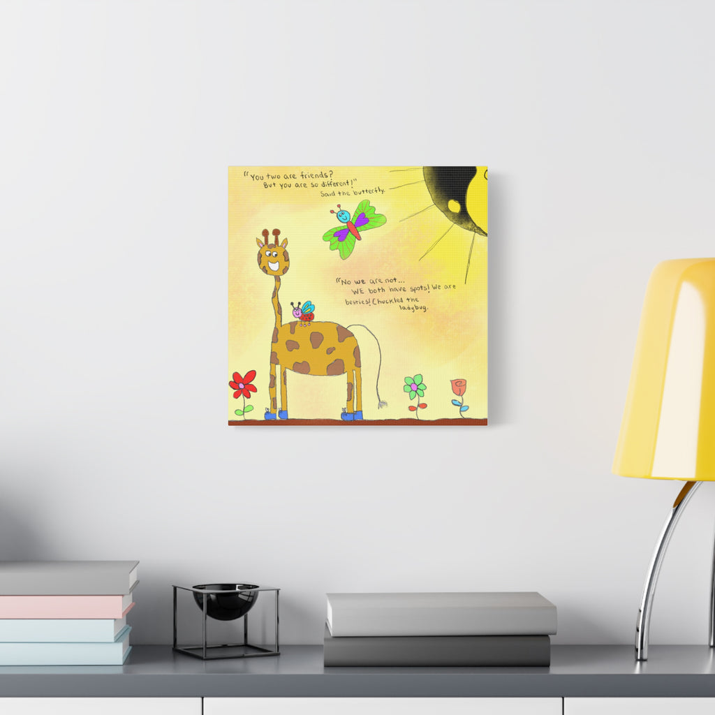 Inspirational Canvas Art "Ying and Yang friendship " — Whimsical Illustration