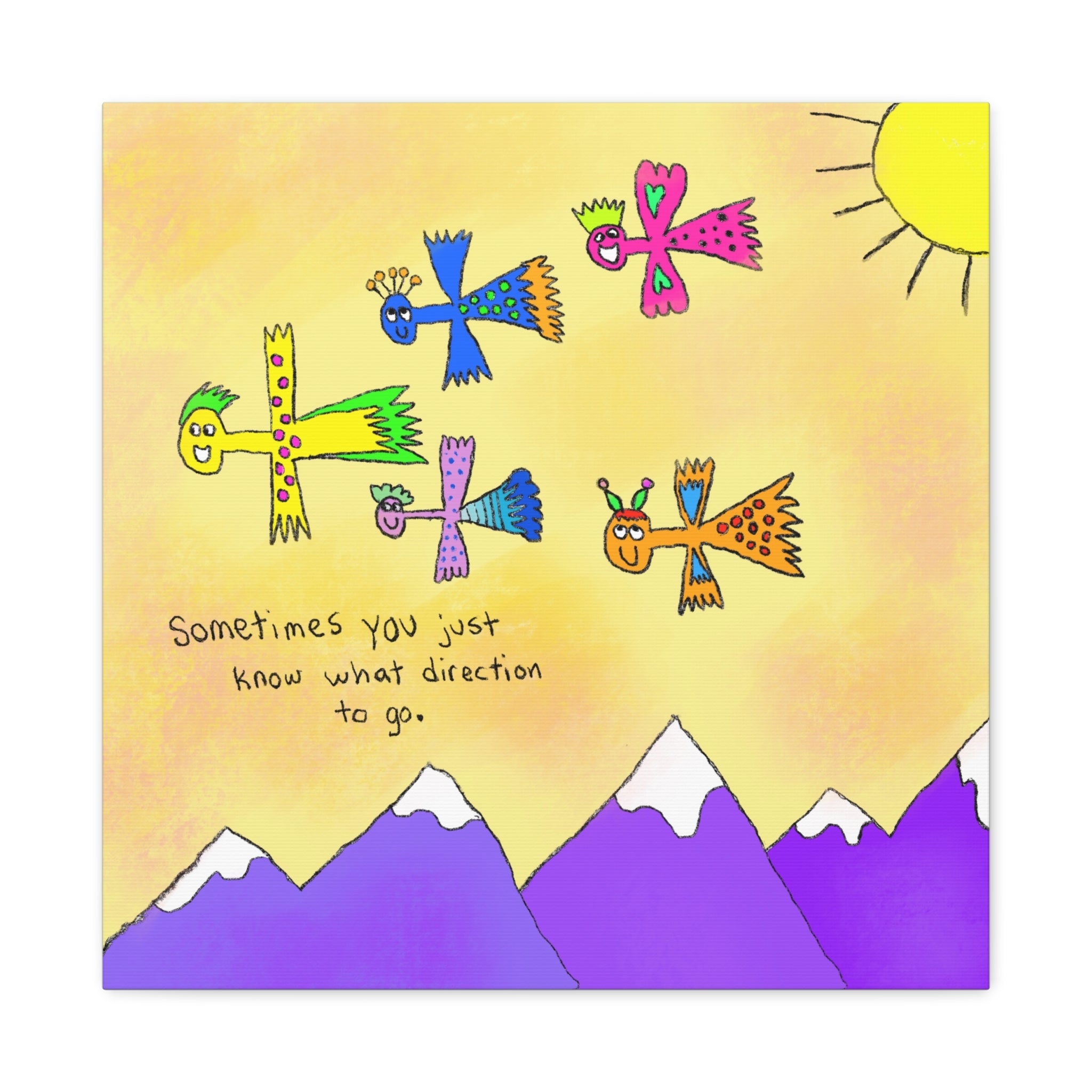 Inspirational Canvas Art "Sometimes You Just Know" — Whimsical Illustration