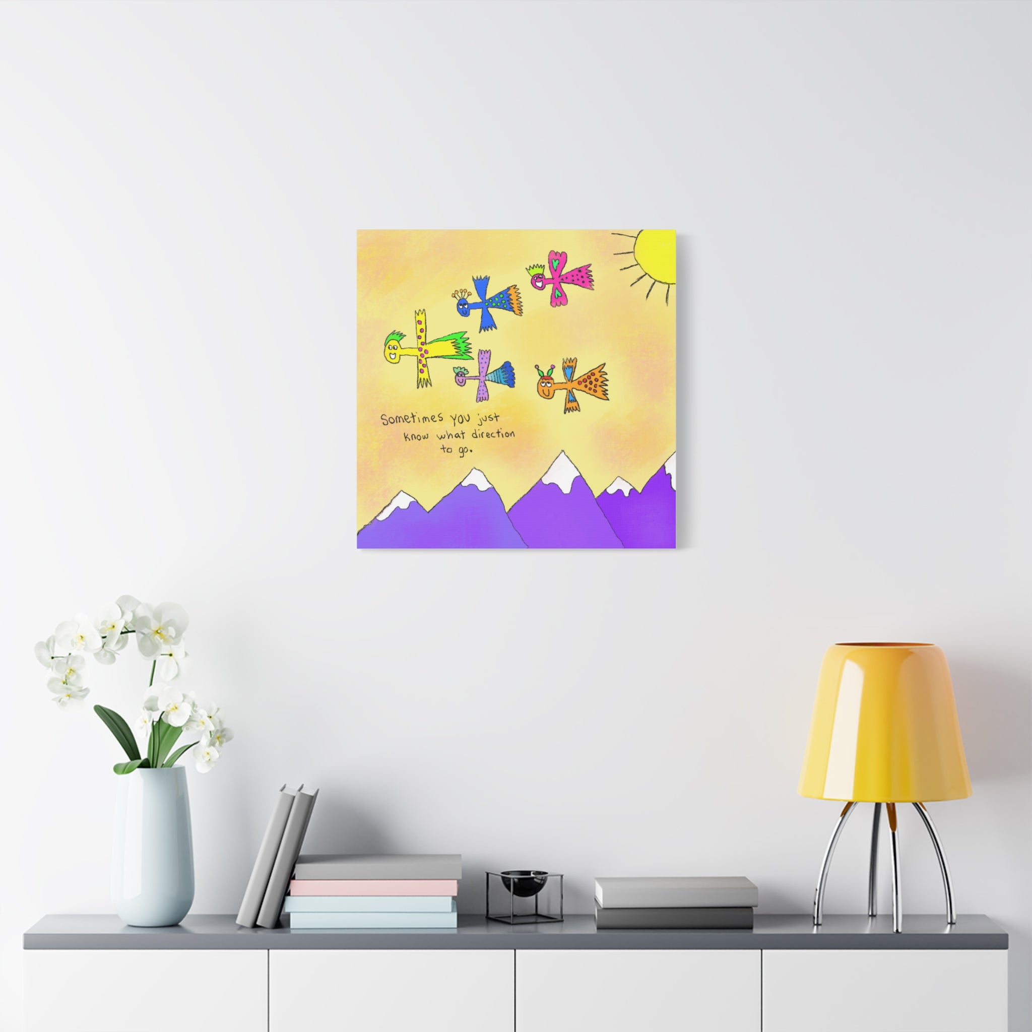 Inspirational Canvas Art "Sometimes You Just Know" — Whimsical Illustration