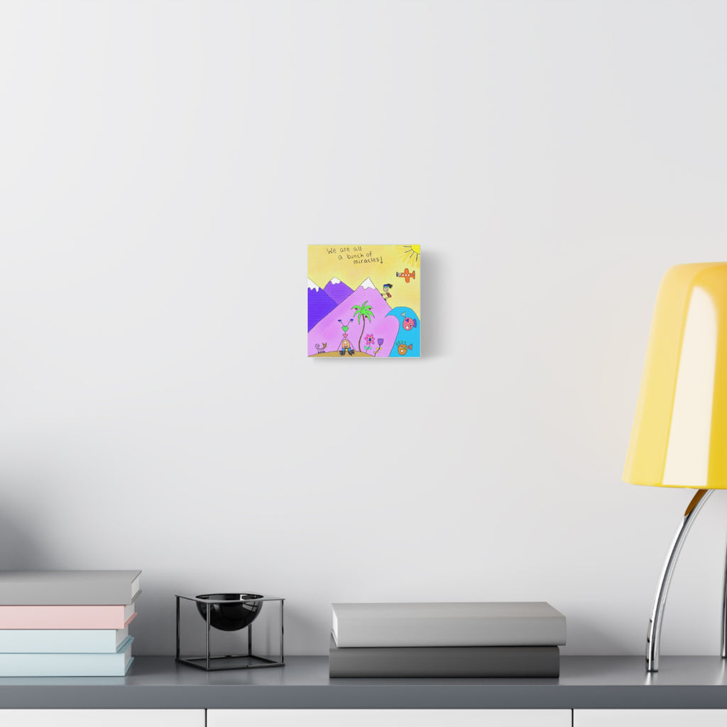 Inspirational Canvas Art "A Bunch of Miracles" — Whimsical Illustration