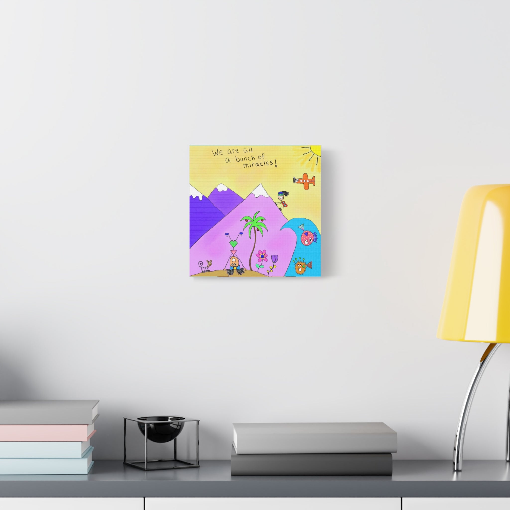 Inspirational Canvas Art "A Bunch of Miracles" — Whimsical Illustration