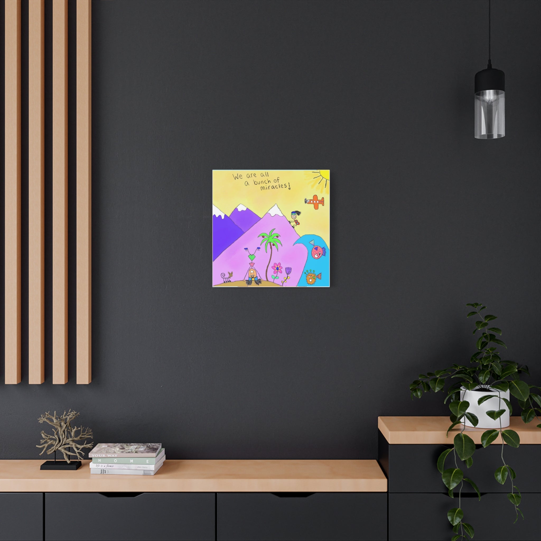 Inspirational Canvas Art "A Bunch of Miracles" — Whimsical Illustration
