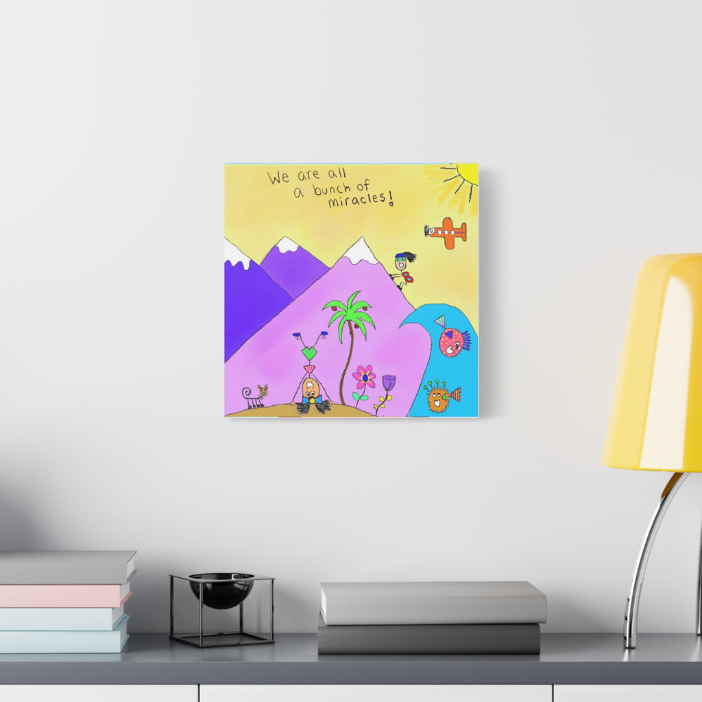 Inspirational Canvas Art "A Bunch of Miracles" — Whimsical Illustration
