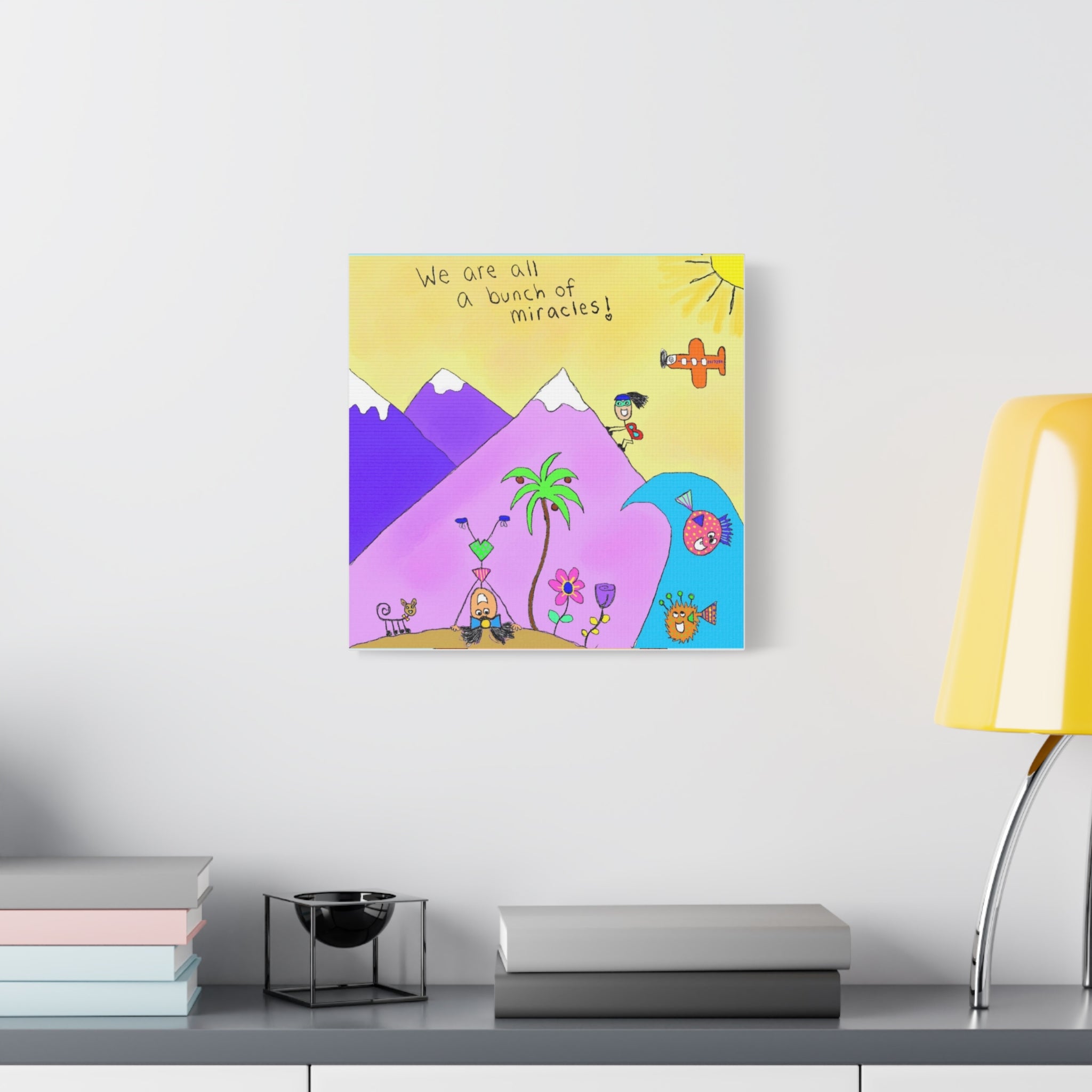 Inspirational Canvas Art "A Bunch of Miracles" — Whimsical Illustration