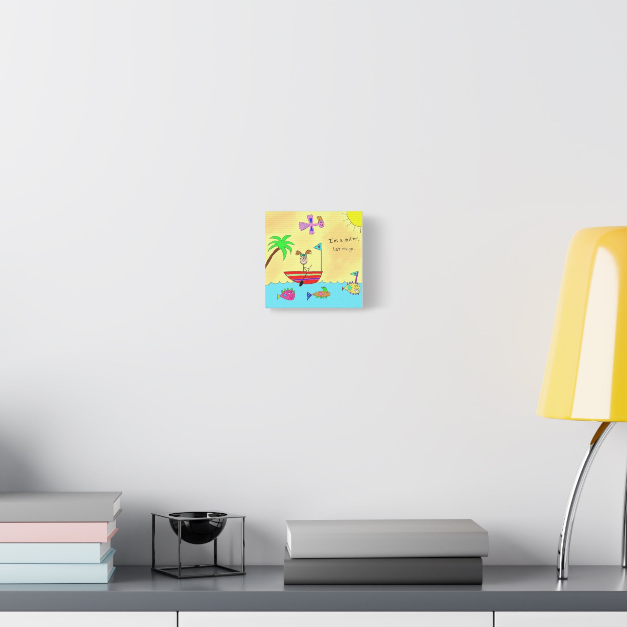 Inspirational Canvas Art "I’m A Drifter" — Whimsical Illustration
