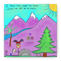 Inspirational Canvas Art "Home" — Whimsical Illustration