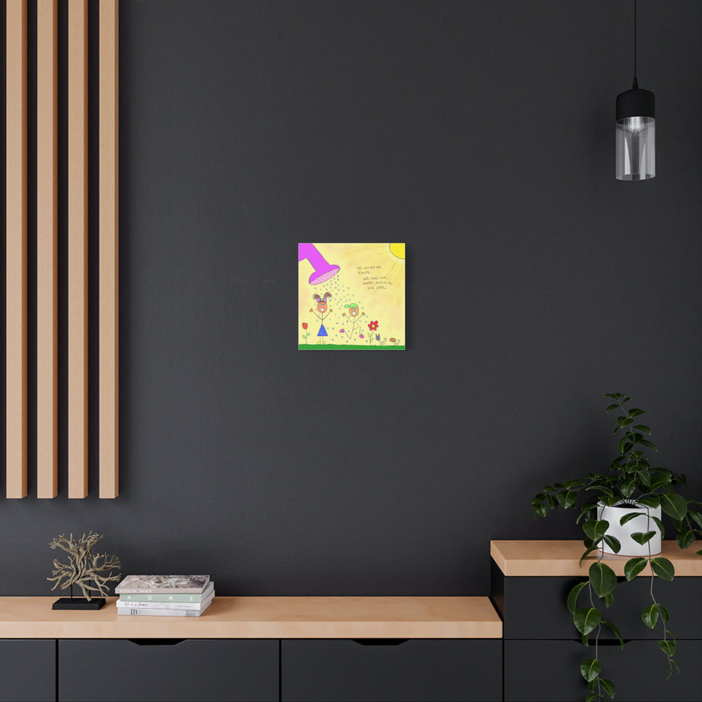 Inspirational Canvas Art "We Are Like Plants" — Whimsical Illustration