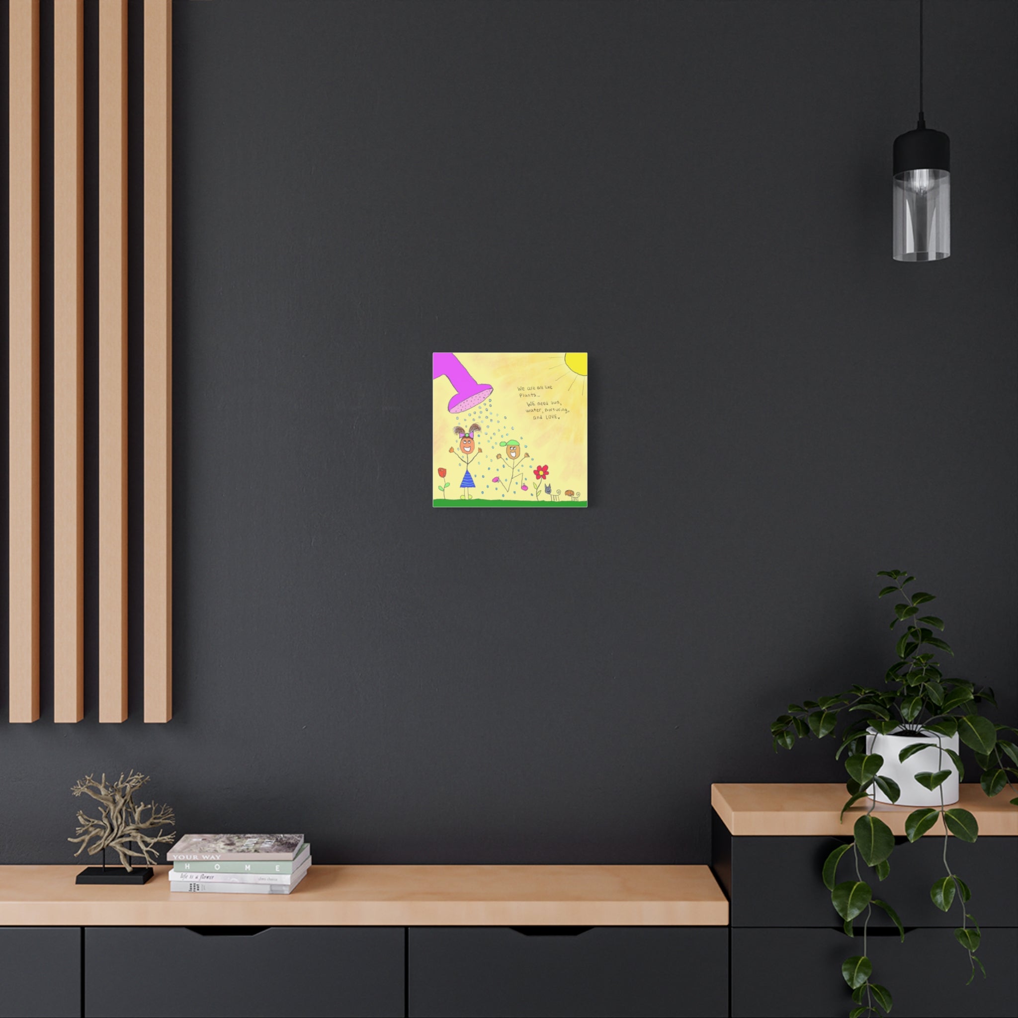 Inspirational Canvas Art "We Are Like Plants" — Whimsical Illustration