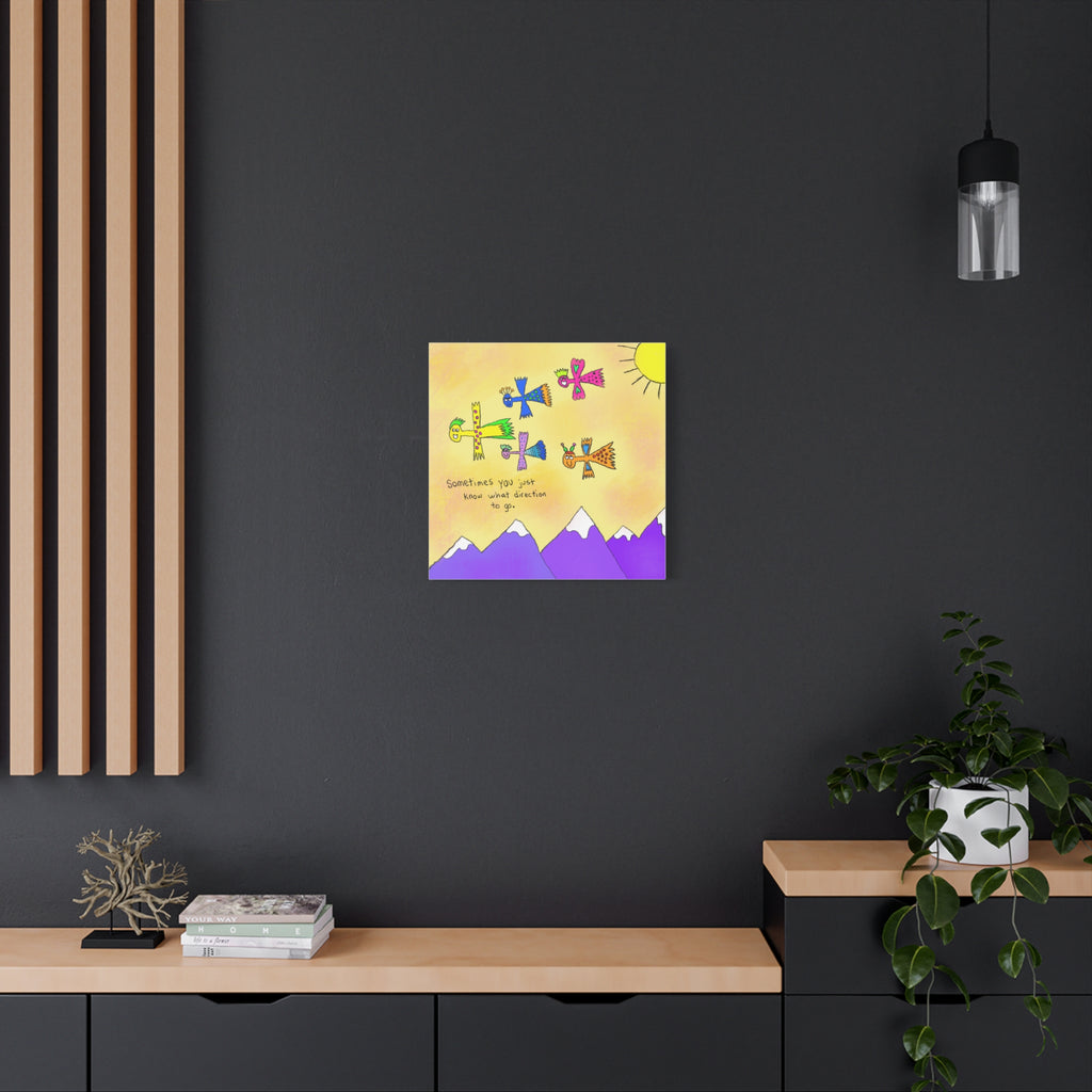 Inspirational Canvas Art "Sometimes You Just Know" — Whimsical Illustration