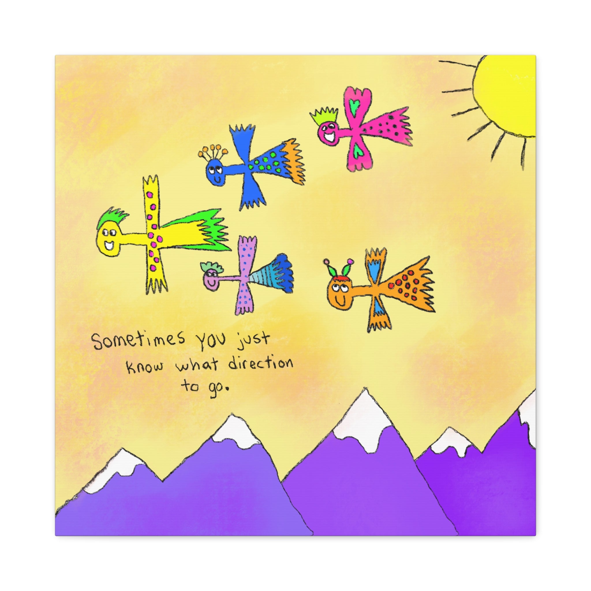 Inspirational Canvas Art "Sometimes You Just Know" — Whimsical Illustration