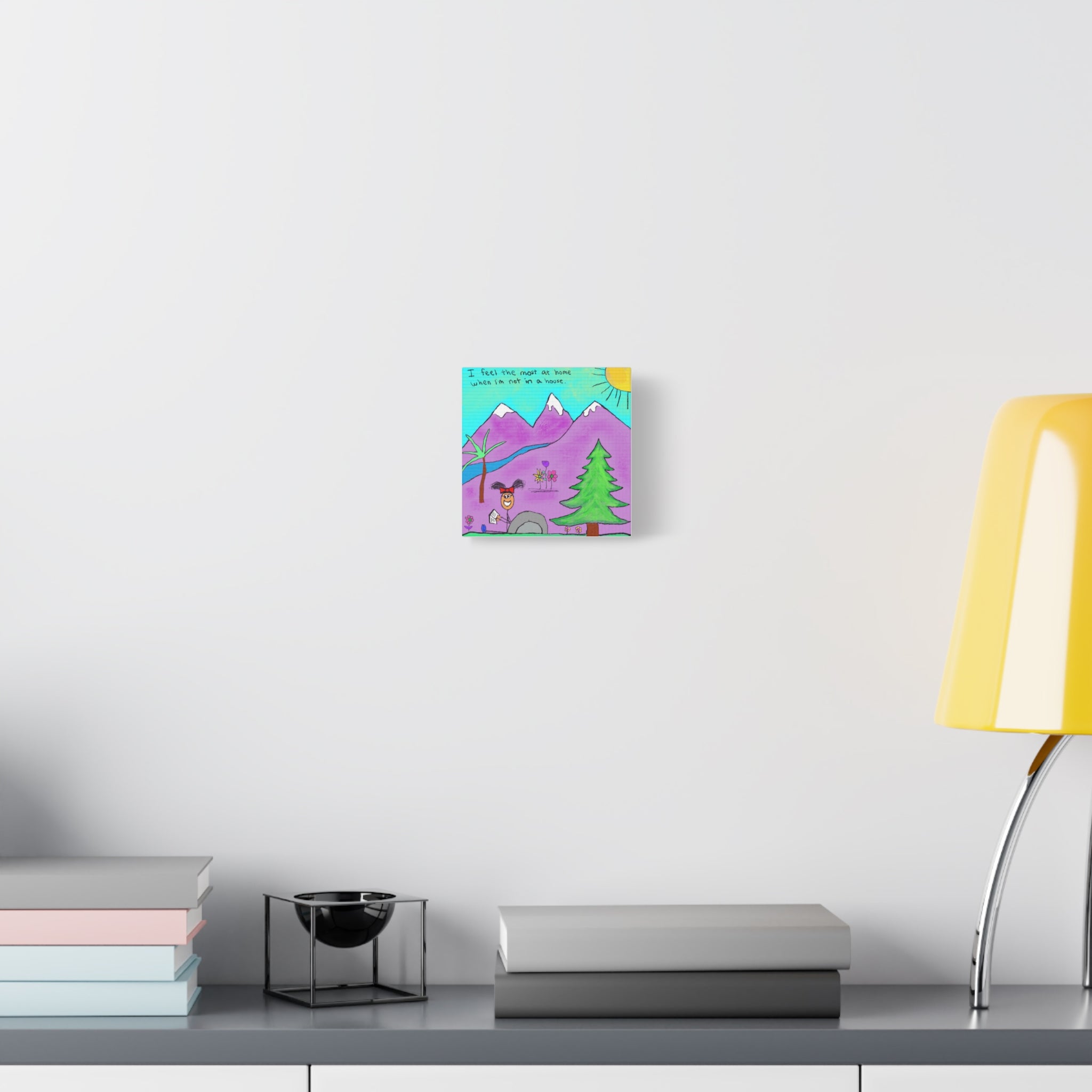 Inspirational Canvas Art "Home" — Whimsical Illustration