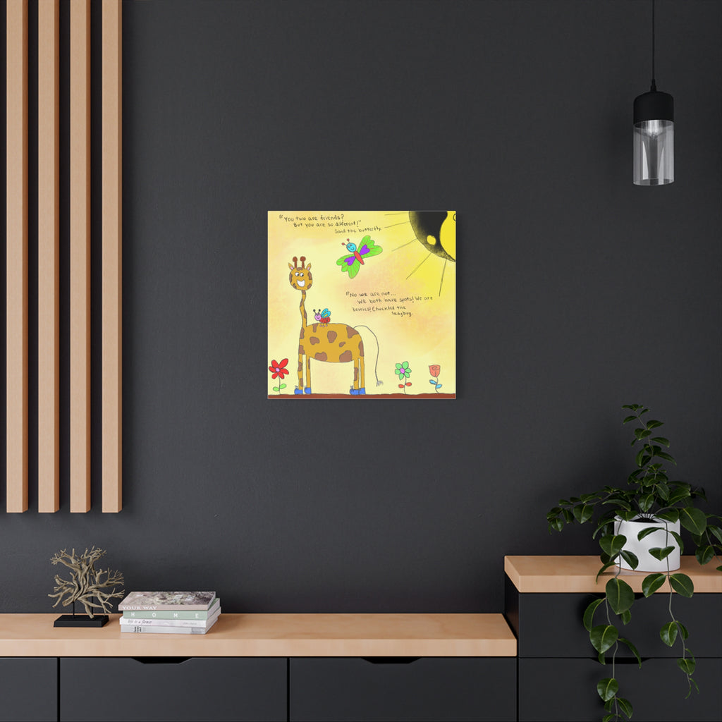 Inspirational Canvas Art "Ying and Yang friendship " — Whimsical Illustration