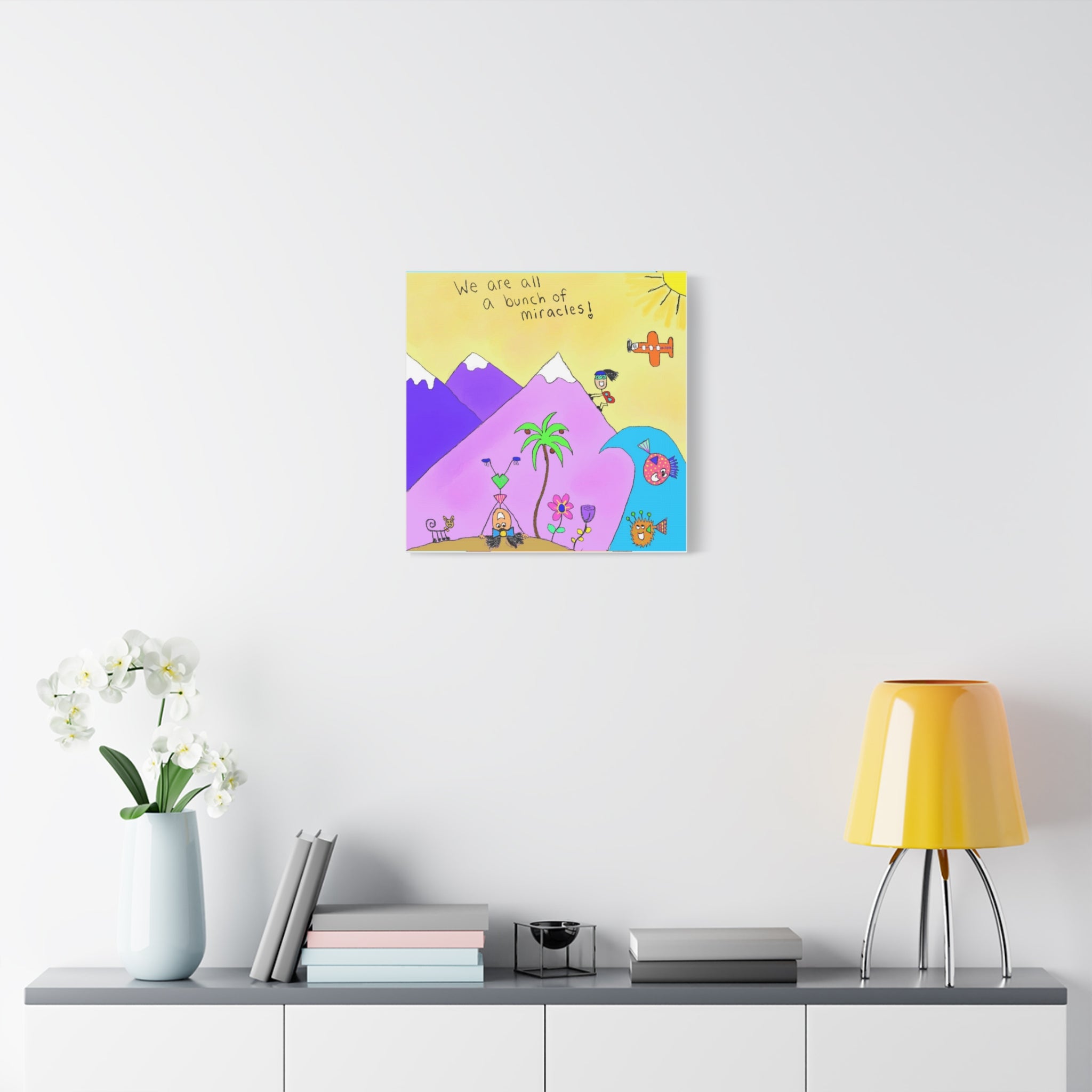 Inspirational Canvas Art "A Bunch of Miracles" — Whimsical Illustration