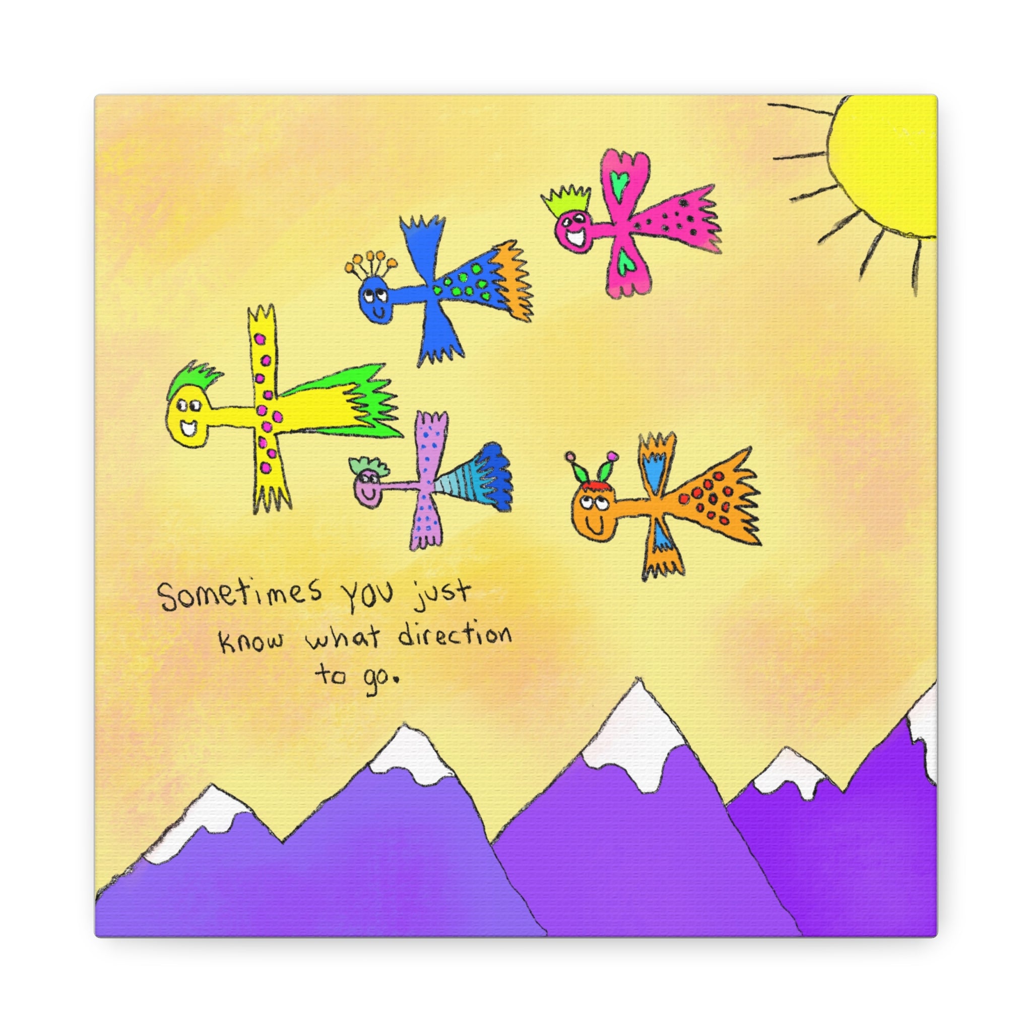 Inspirational Canvas Art "Sometimes You Just Know" — Whimsical Illustration