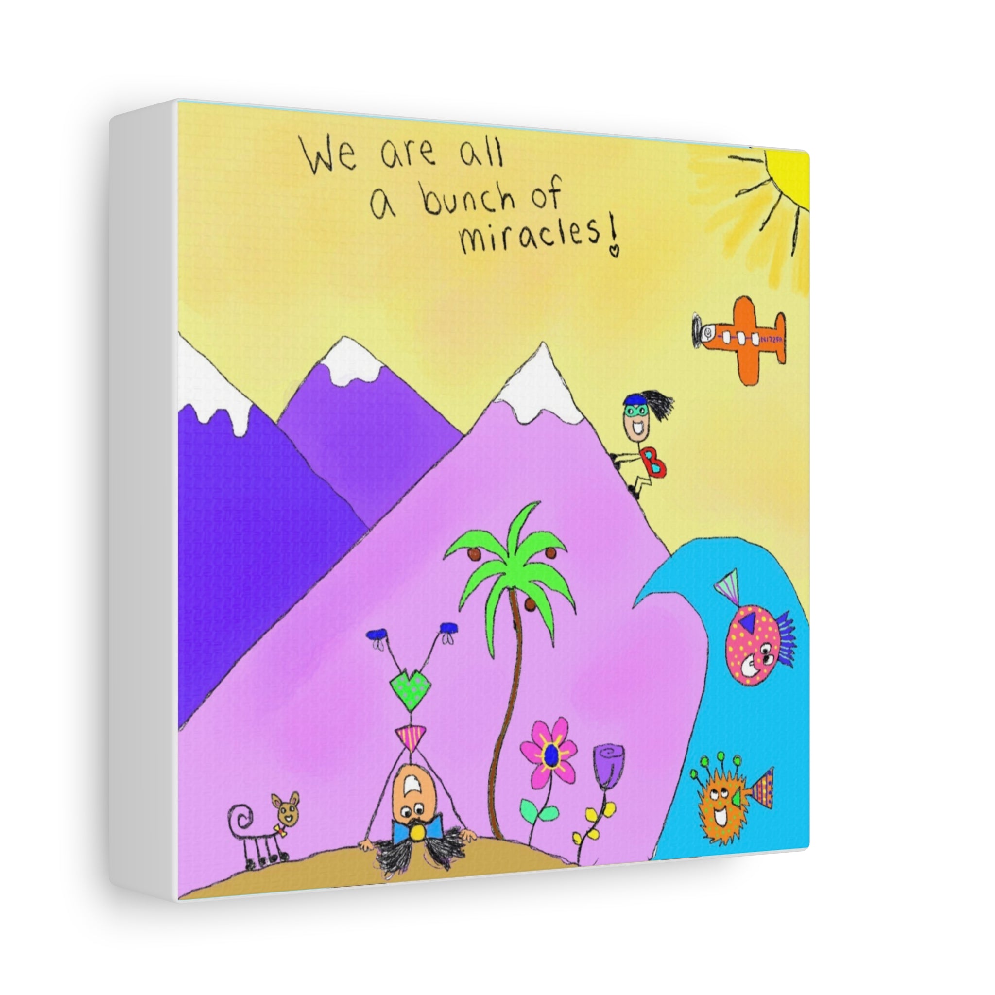 Inspirational Canvas Art "A Bunch of Miracles" — Whimsical Illustration
