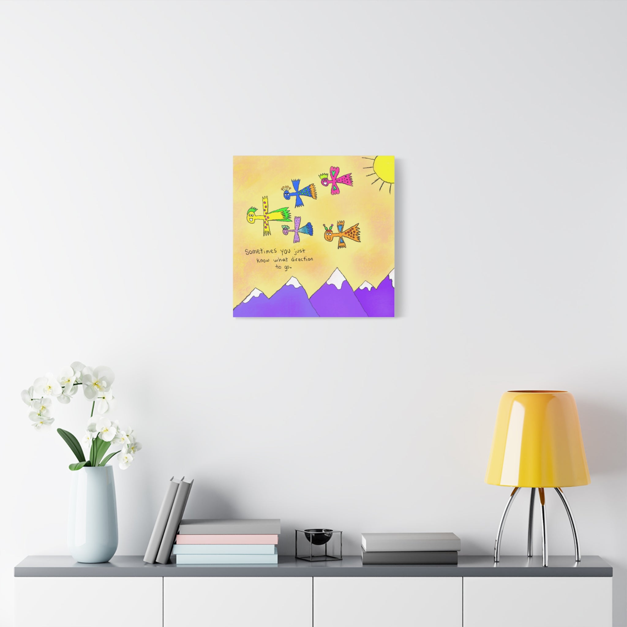 Inspirational Canvas Art "Sometimes You Just Know" — Whimsical Illustration