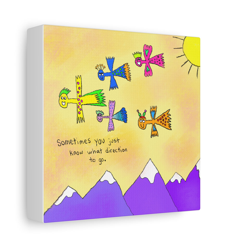 Inspirational Canvas Art "Sometimes You Just Know" — Whimsical Illustration
