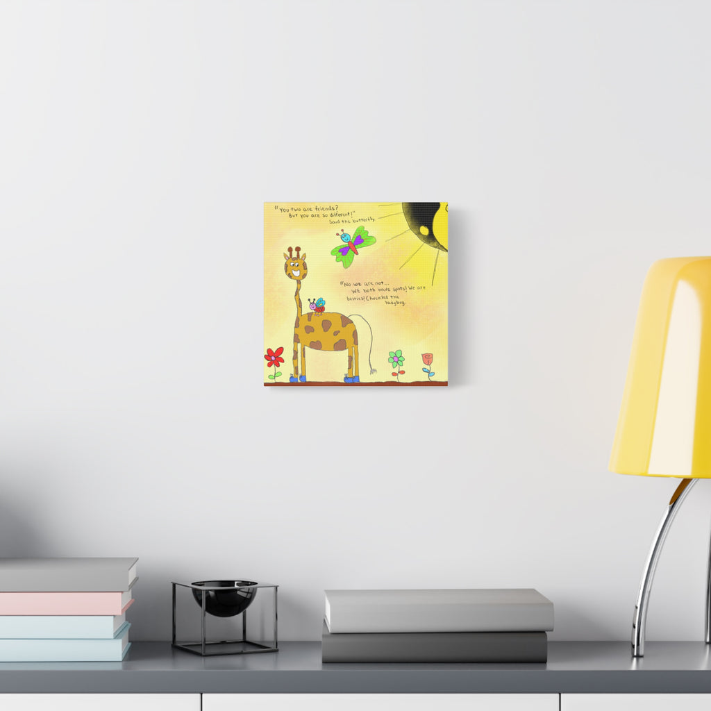 Inspirational Canvas Art "Ying and Yang friendship " — Whimsical Illustration