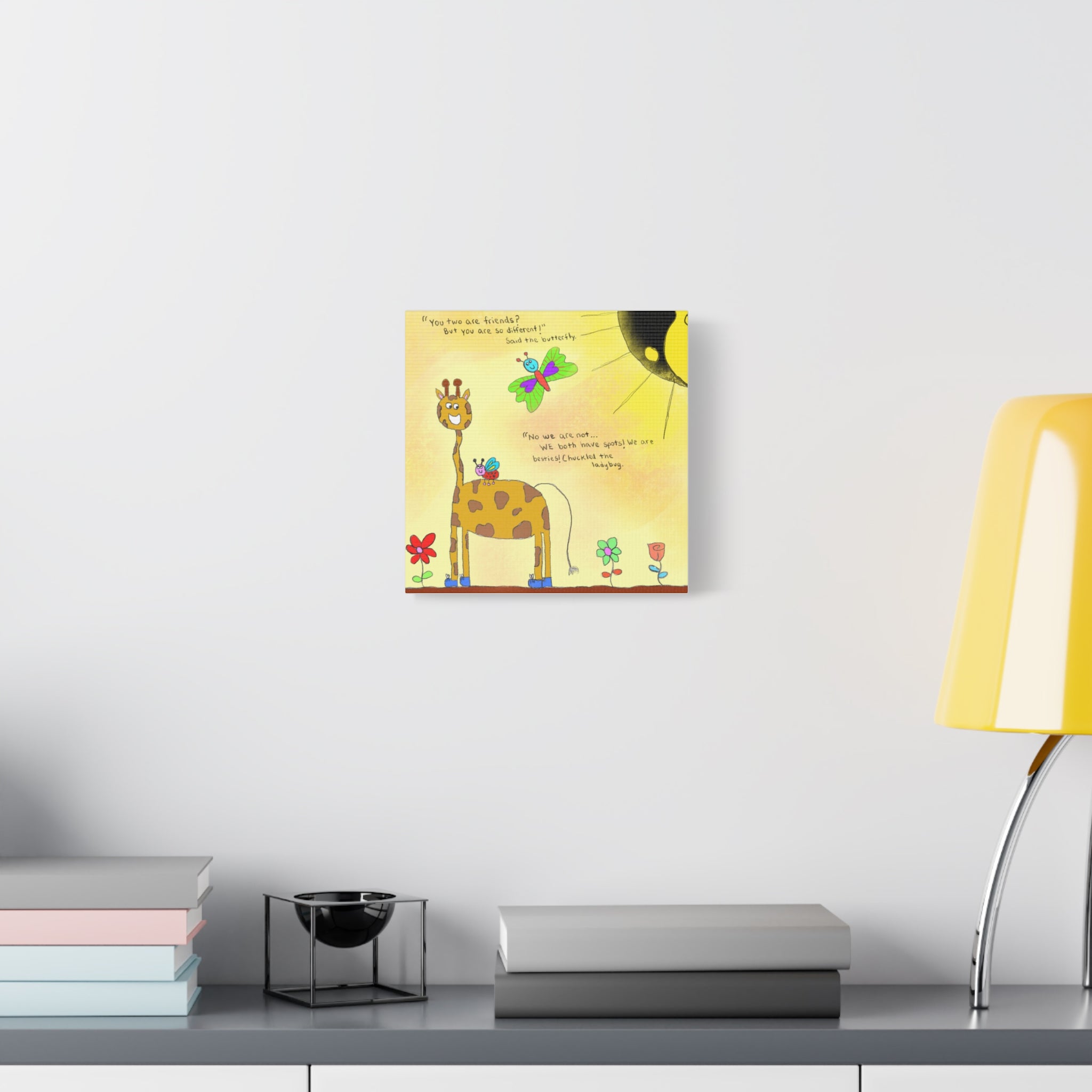Inspirational Canvas Art "Ying and Yang friendship " — Whimsical Illustration