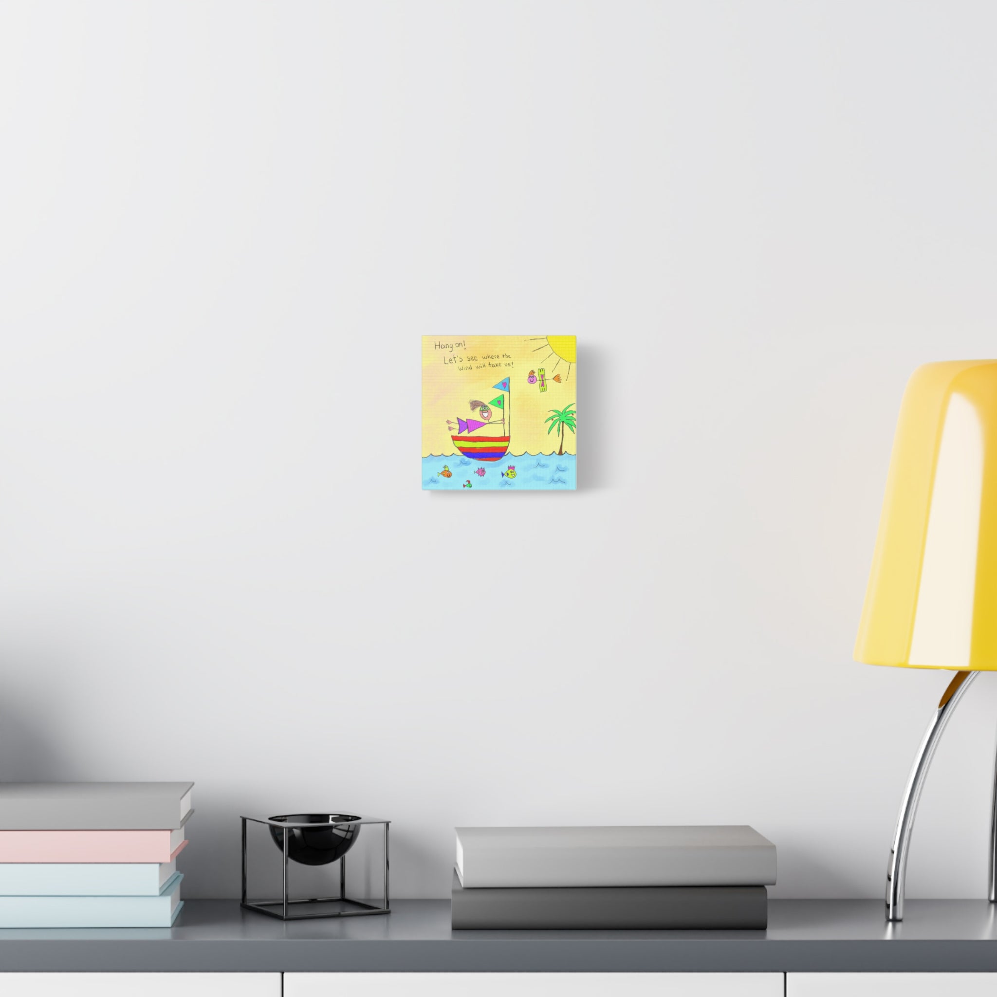 Inspirational Canvas Art "Where Will The Wind Take Us" — Whimsical Illustration