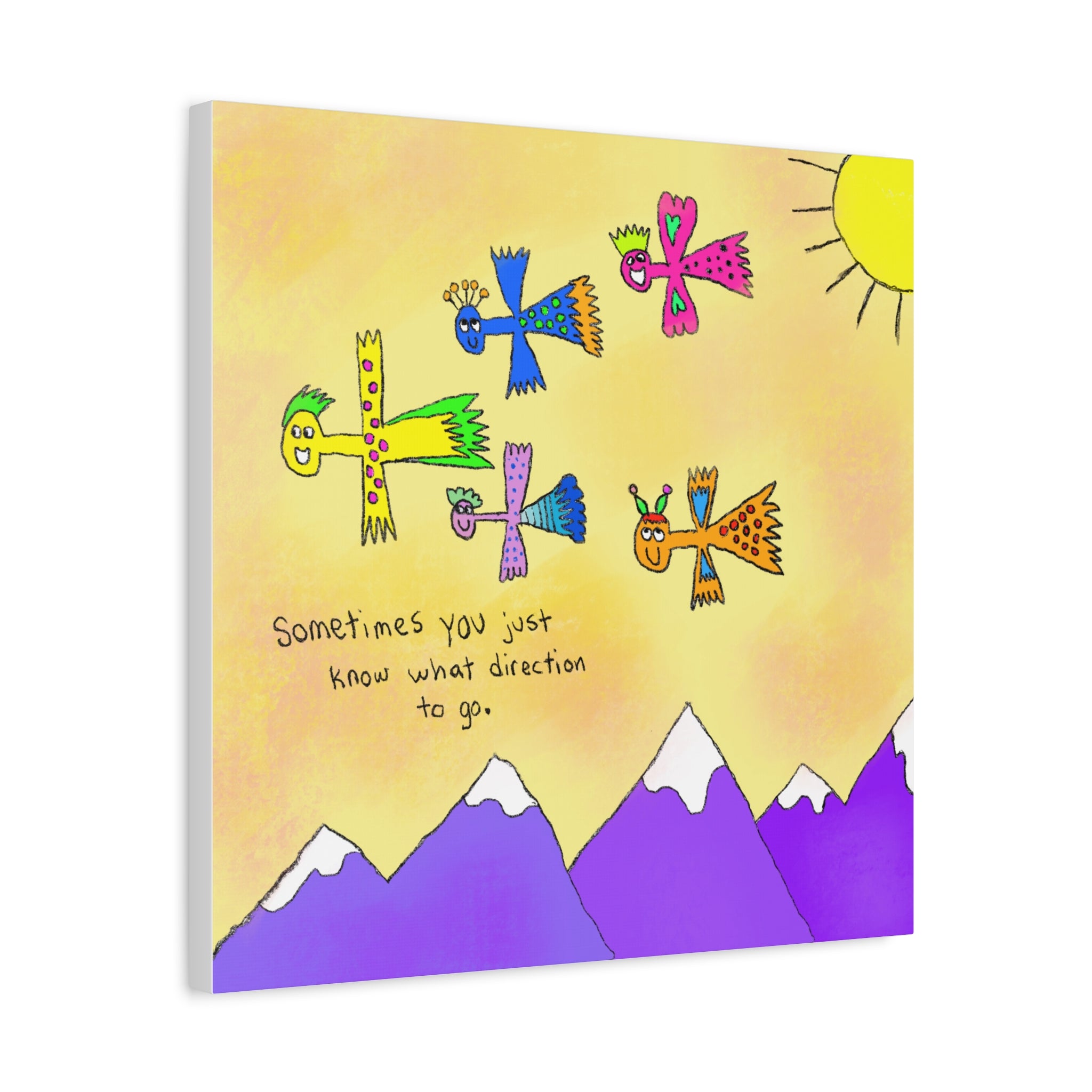 Inspirational Canvas Art "Sometimes You Just Know" — Whimsical Illustration