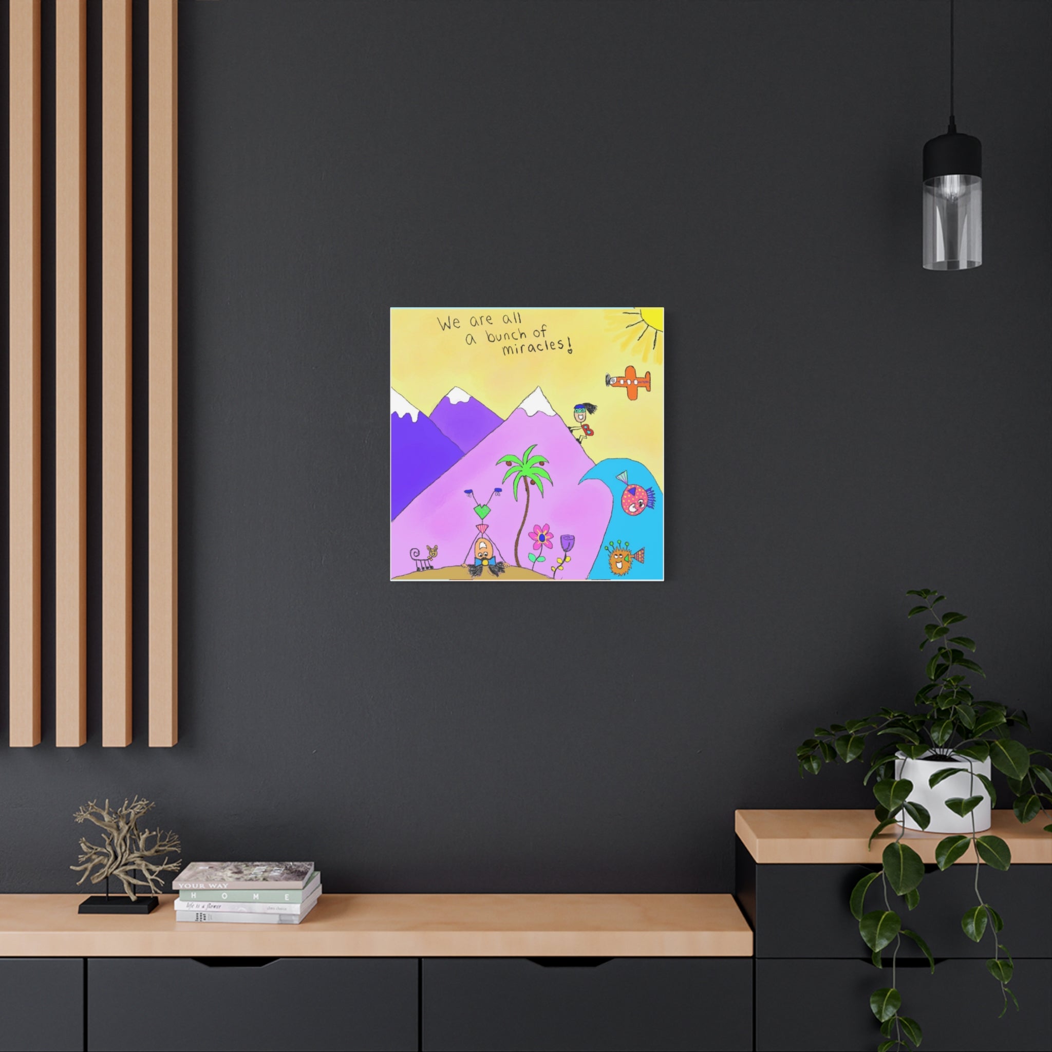 Inspirational Canvas Art "A Bunch of Miracles" — Whimsical Illustration