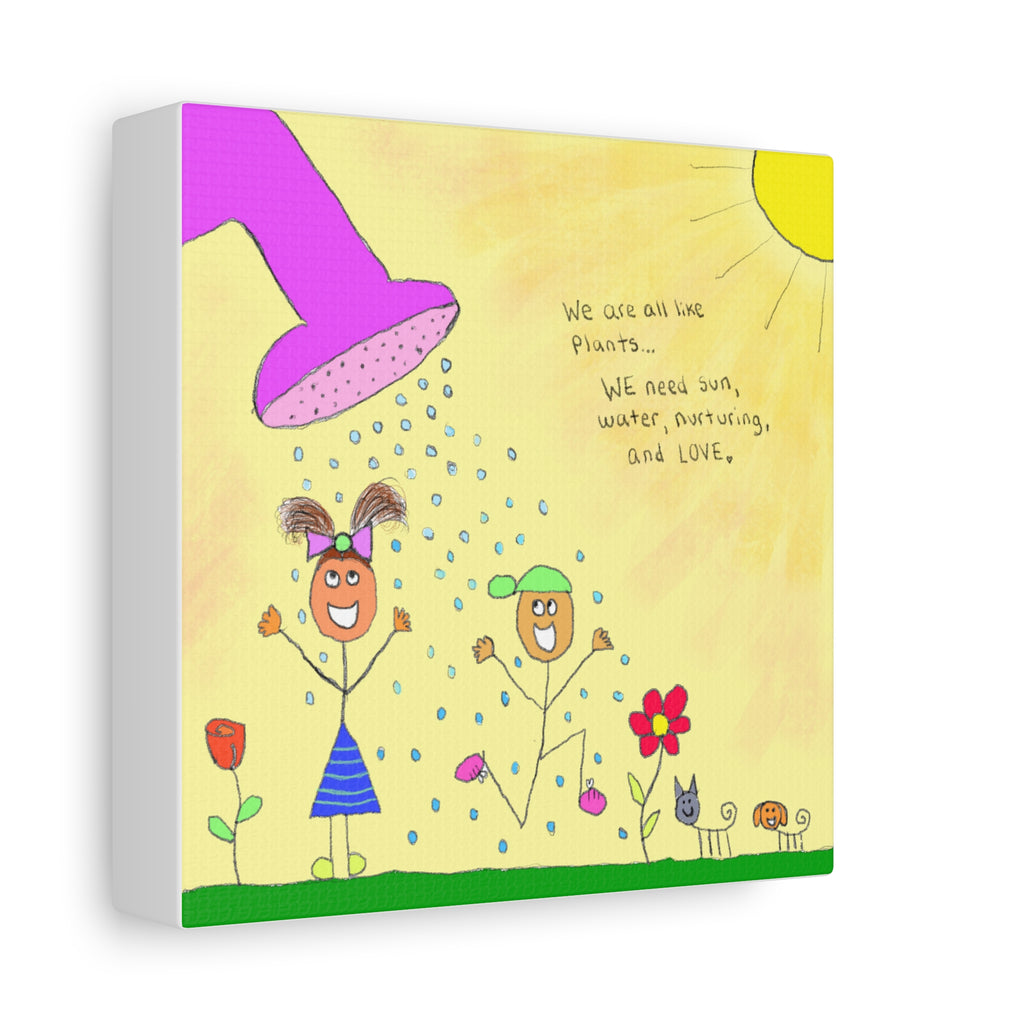 Inspirational Canvas Art "We Are Like Plants" — Whimsical Illustration