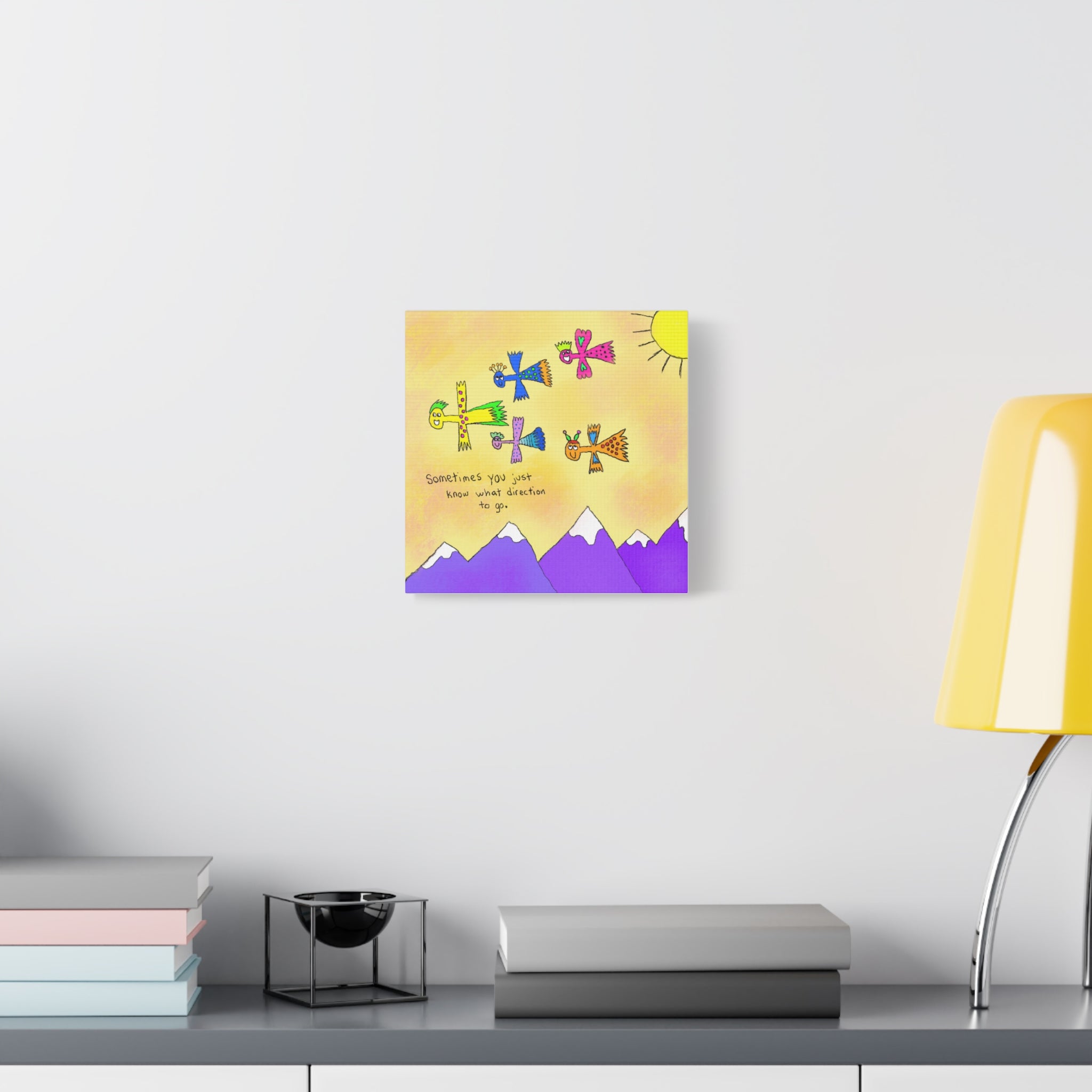 Inspirational Canvas Art "Sometimes You Just Know" — Whimsical Illustration