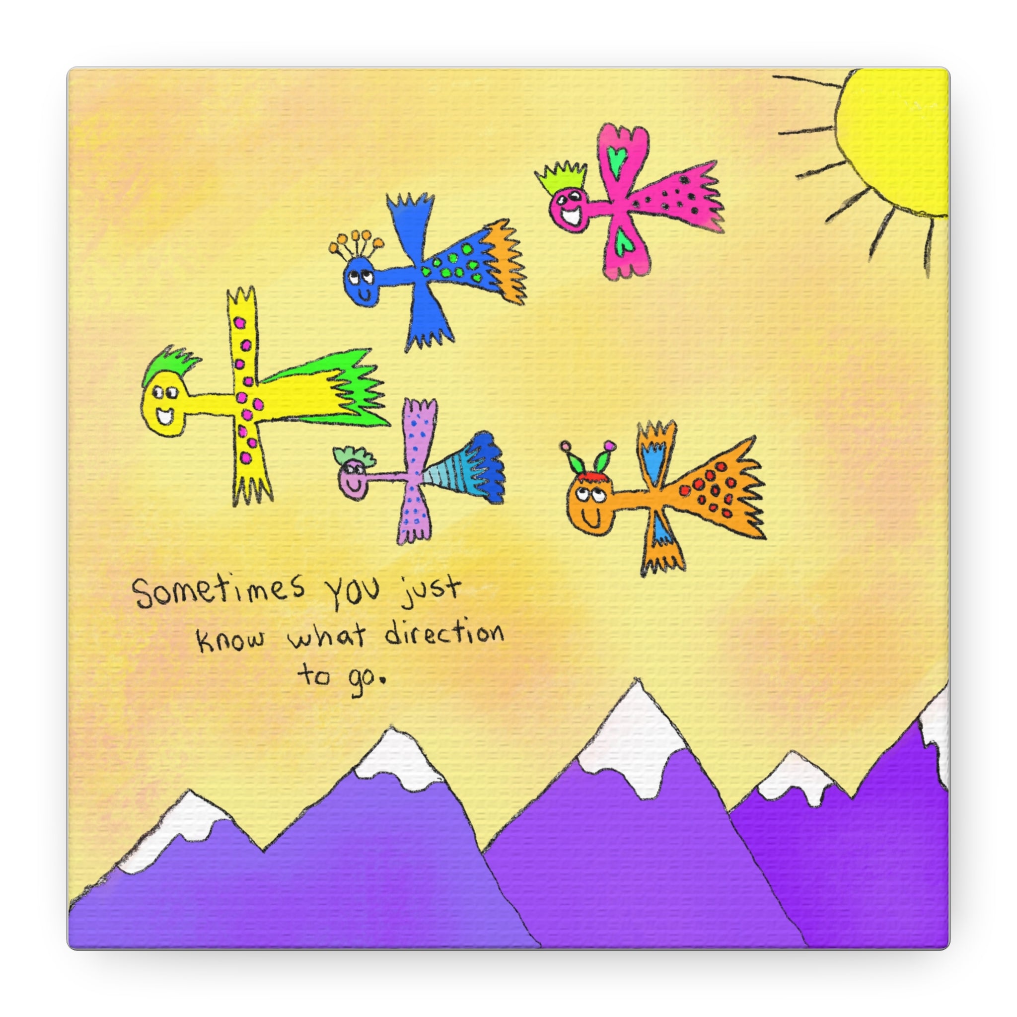 Inspirational Canvas Art "Sometimes You Just Know" — Whimsical Illustration